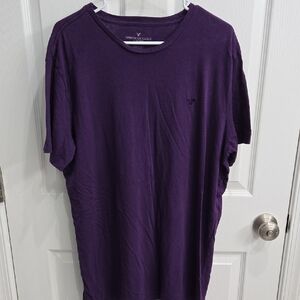 American Eagle Outfitters Rich Purple Short Sleeve Tee